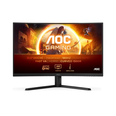 AOC Monitor G4 CQ32G4VE 81,3 cm (32"), 2560 x 1440 piksela, Quad HD LCD, crni, sivi